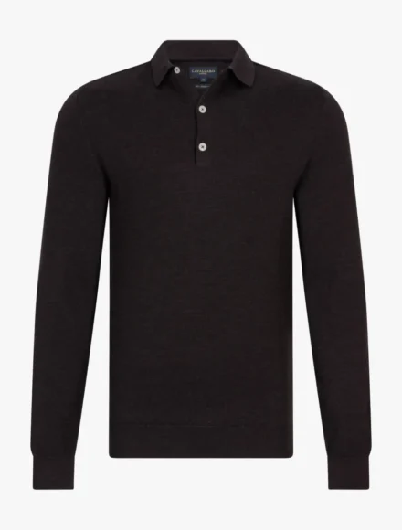 Cavallaro Cavallaro | Polo lange mouw | Bruin | Merino polo