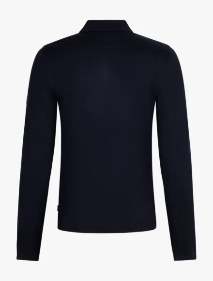 Cavallaro Cavallaro | Polo lange mouw | Blauw | Merino Zip Polo