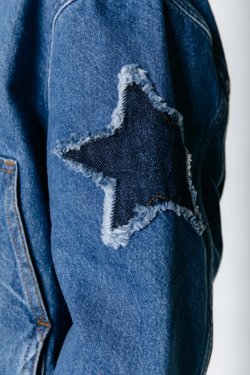 Colourful Rebel | Jack denim | Blauw | Jo star worker jacket 3 Colourful Rebel Colourful Rebel | Jack denim | Blauw | Jo star worker jacket