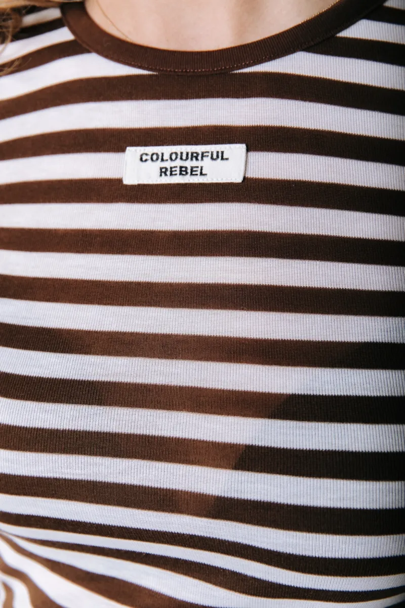 Colourful Rebel | Top | Bruin | Juna stripe roundeck top 3 Colourful Rebel Colourful Rebel | Top | Bruin | Juna stripe roundeck top