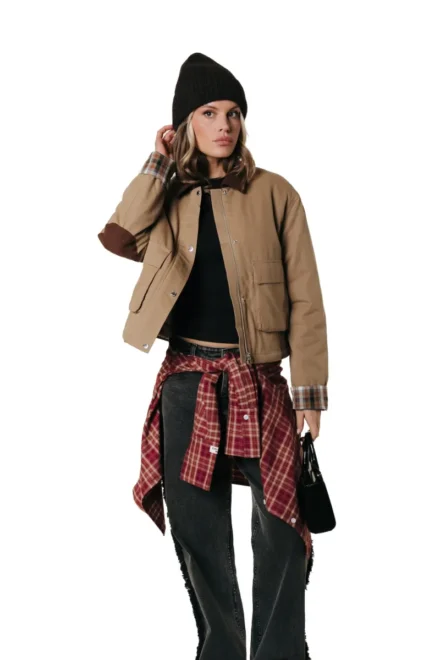 Colourful Rebel Colourful Rebel | Jas kort | Beige | Malou twill coach jacket