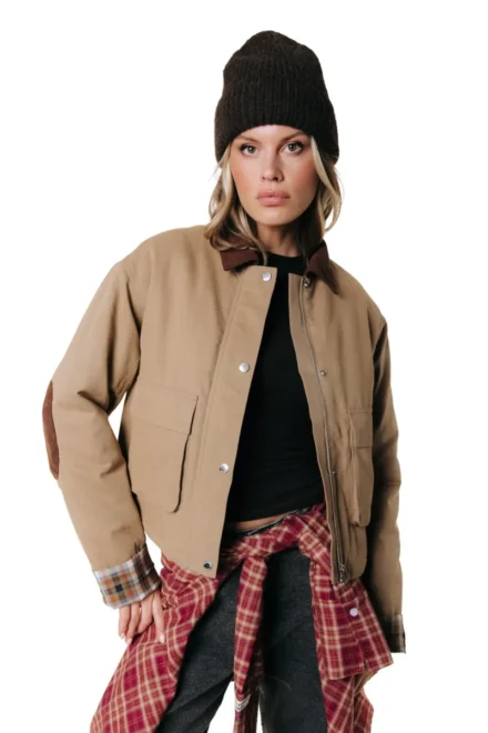 Colourful Rebel Colourful Rebel | Jas kort | Beige | Malou twill coach jacket