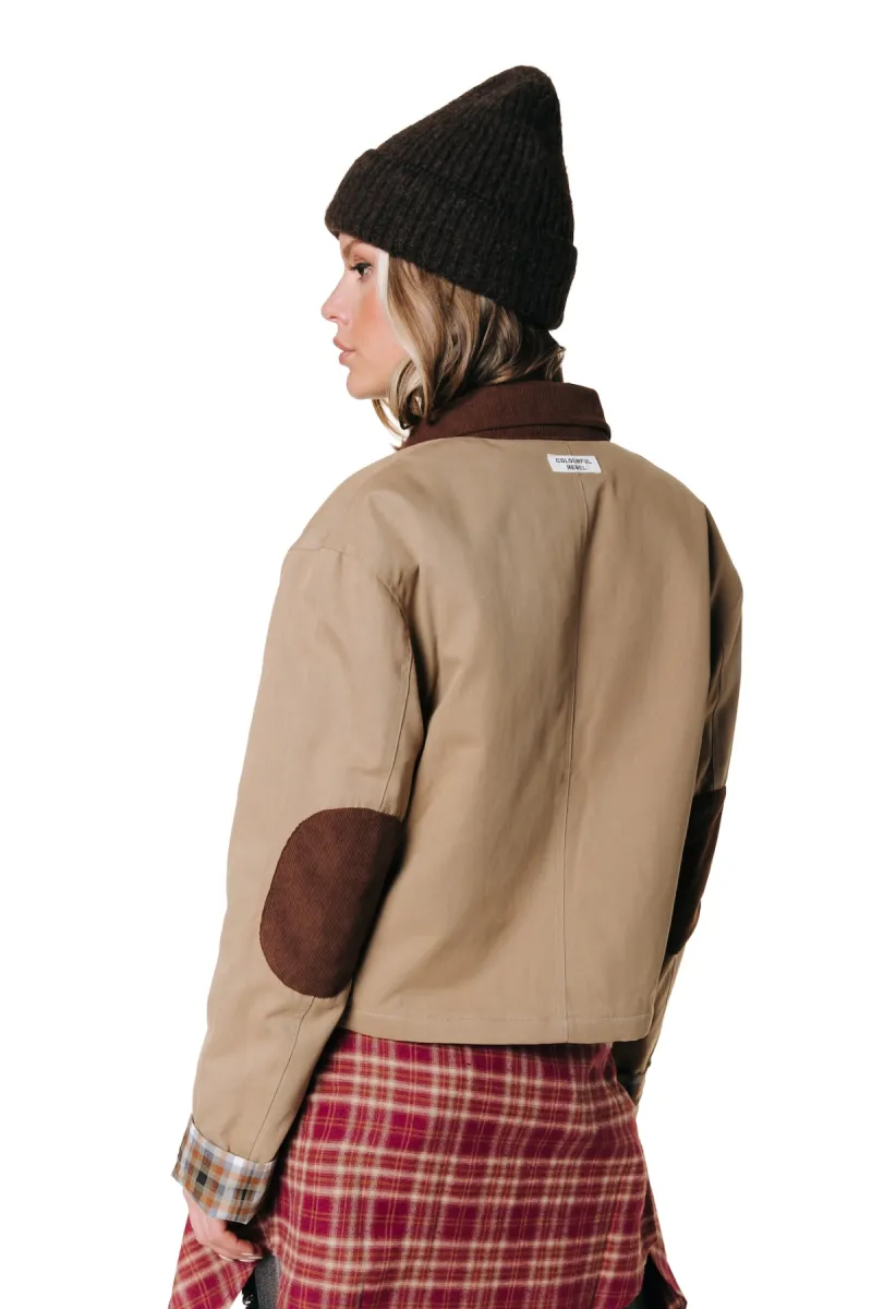Colourful Rebel | Jas kort | Beige | Malou twill coach jacket 6 Colourful Rebel Colourful Rebel | Jas kort | Beige | Malou twill coach jacket