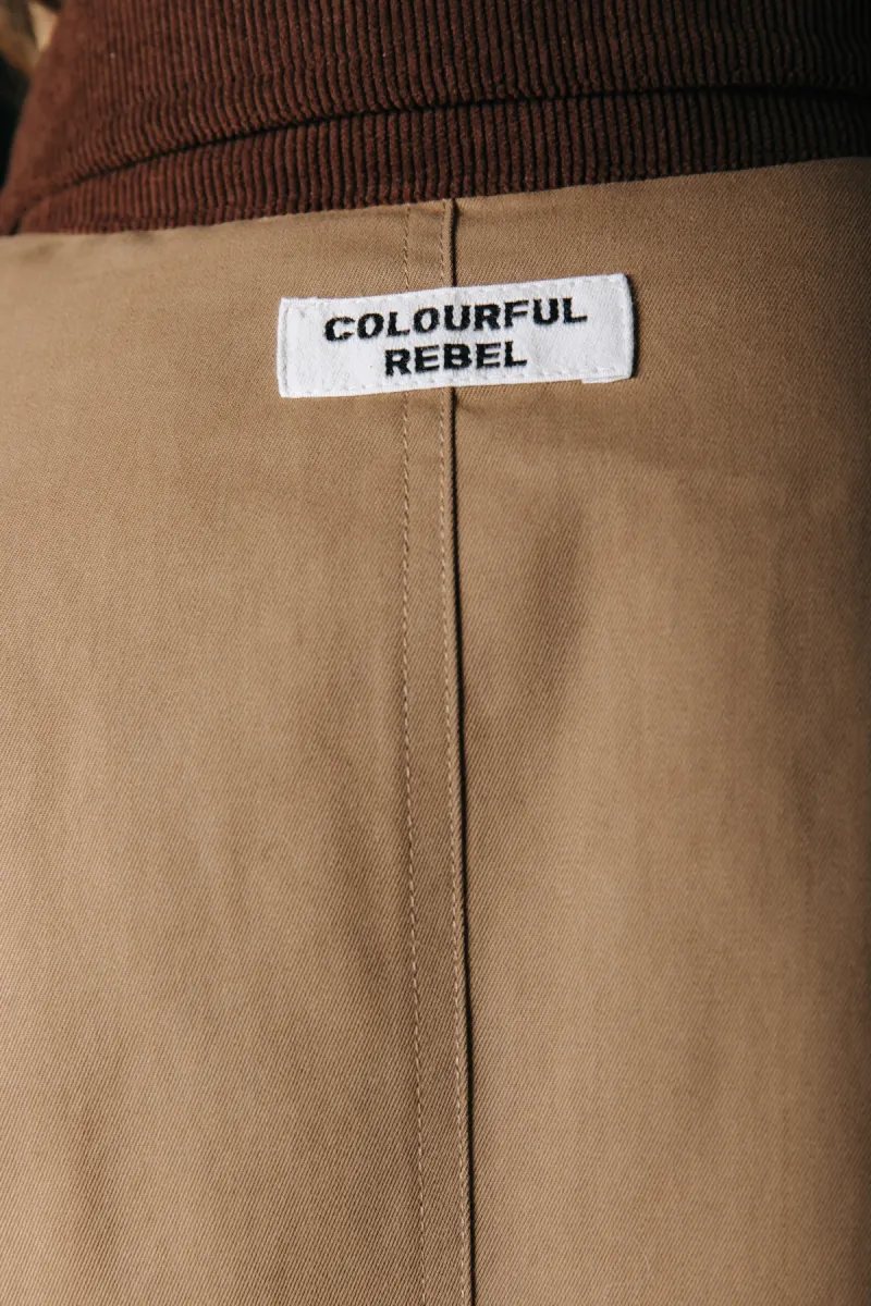 Colourful Rebel | Jas kort | Beige | Malou twill coach jacket 7 Colourful Rebel Colourful Rebel | Jas kort | Beige | Malou twill coach jacket