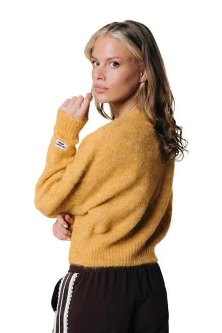 Colourful Rebel Colourful Rebel | Vest | Geel | Yara knitted cardigan