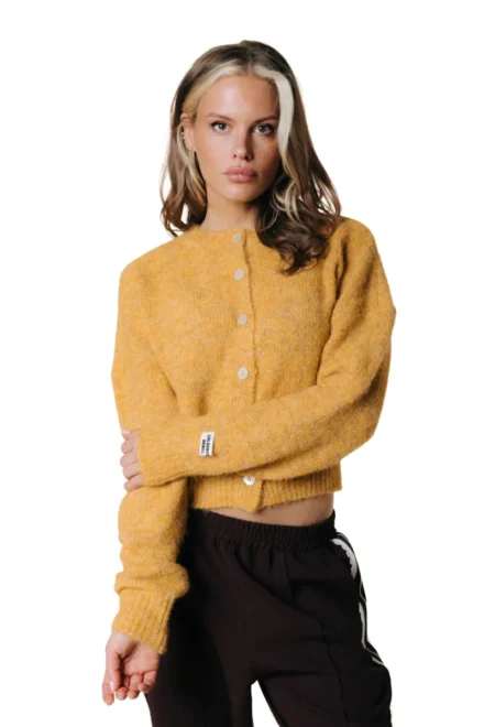 Colourful Rebel Colourful Rebel | Vest | Geel | Yara knitted cardigan