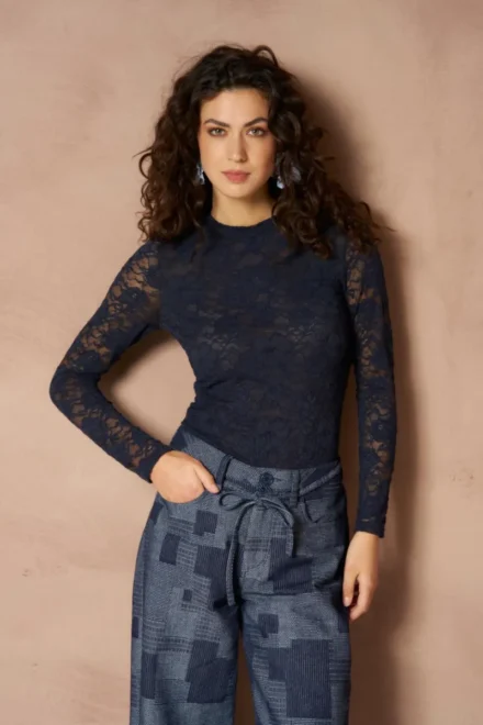 Lofty Manner Lofty Manner | Kanten top | Blauw | Top Irea