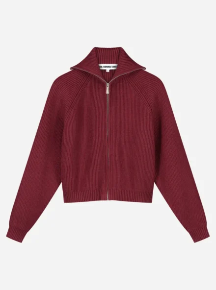 Nous Sommes Nous Sommes | Vest | Rood | Clairie high zip cardigan