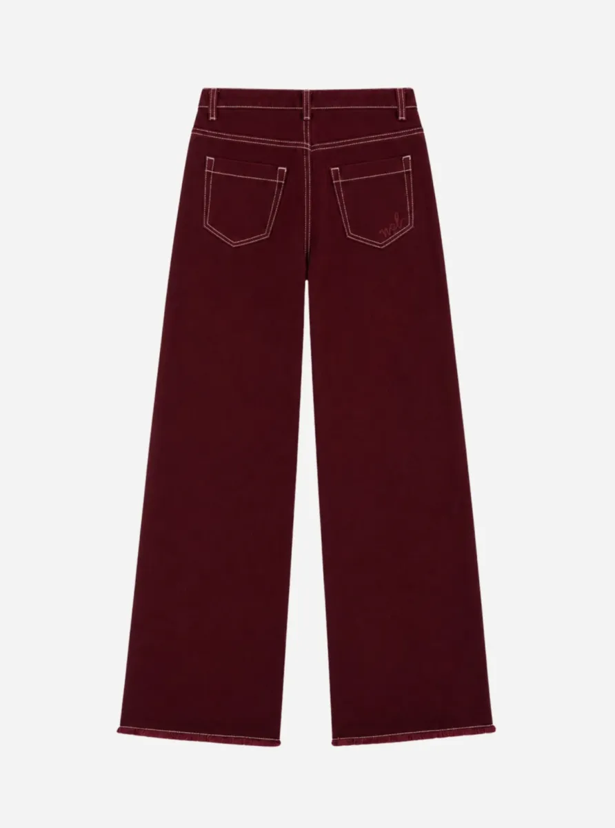 Nous Sommes | Katoen wijd | Rood | Martan denim trousers 2 Nous Sommes Nous Sommes | Katoen wijd | Rood | Martan denim trousers