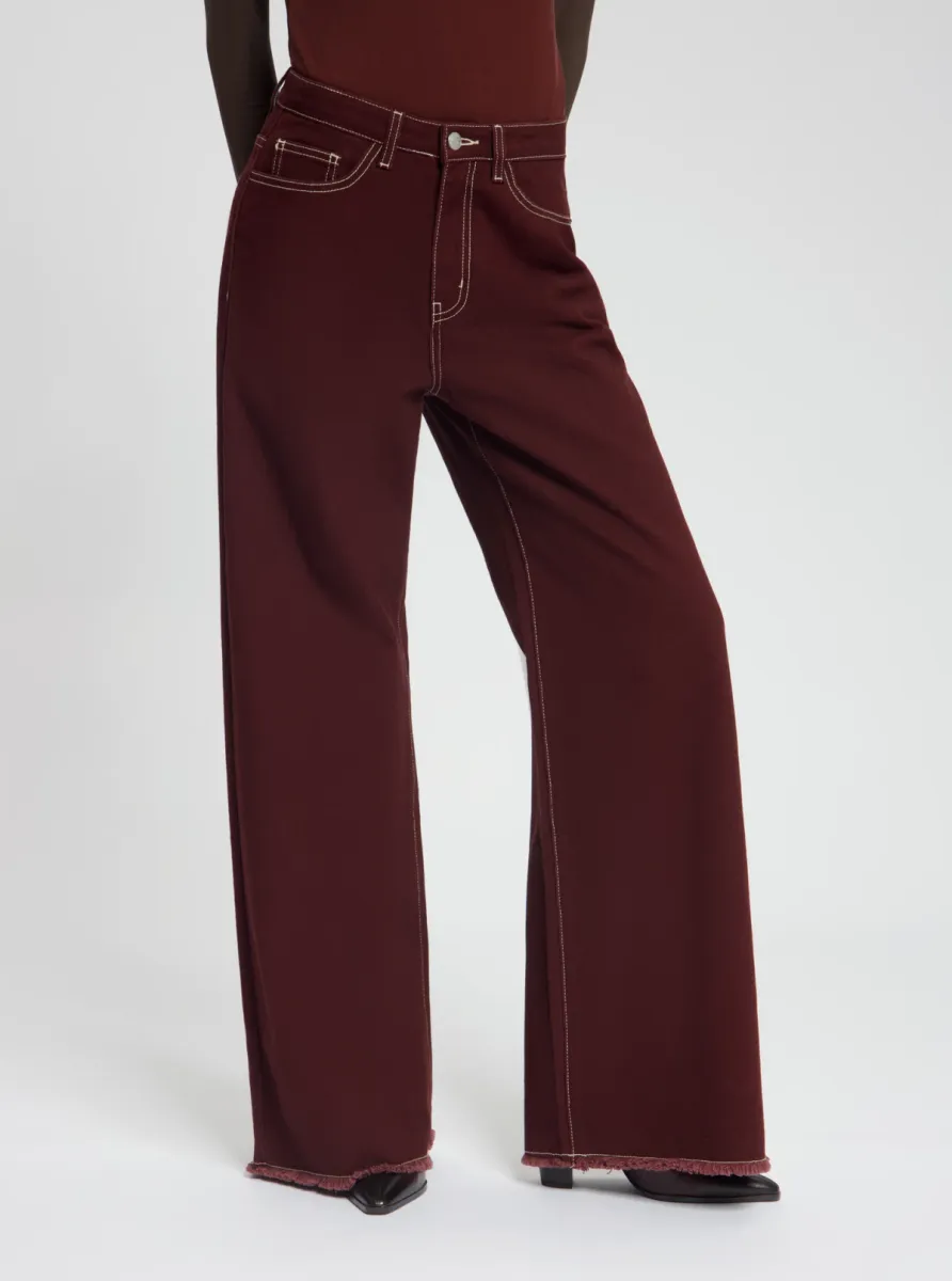 Nous Sommes | Katoen wijd | Rood | Martan denim trousers 3 Nous Sommes Nous Sommes | Katoen wijd | Rood | Martan denim trousers