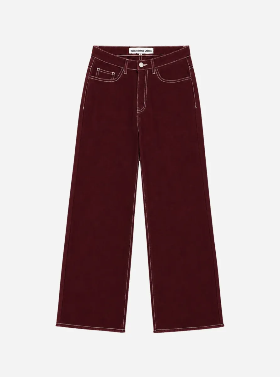 Nous Sommes | Katoen wijd | Rood | Martan denim trousers 1 Nous Sommes Nous Sommes | Katoen wijd | Rood | Martan denim trousers