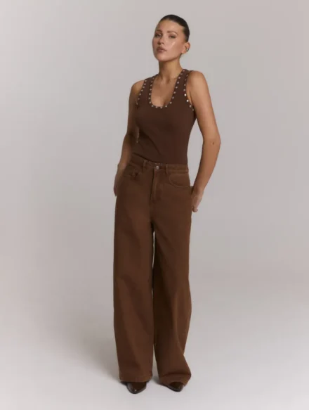 Refined Department Refined Department | Denim wijd | Bruin | Hailey jeans