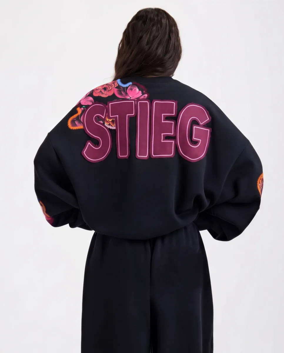 Stieglitz | Sweat | Zwart | Nero Oversized Sweater 6 Stieglitz Stieglitz | Sweat | Zwart | Nero Oversized Sweater