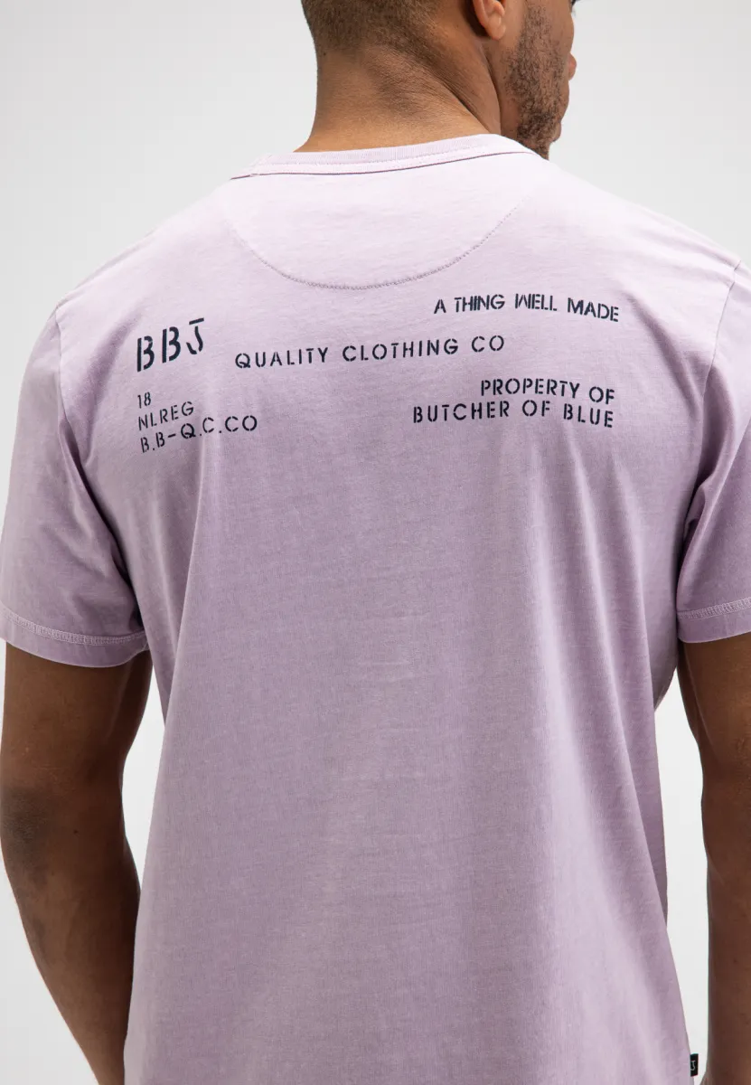 butcher of blue | T-shirt | Paars | Classic BB hook tee 3 butcher of blue butcher of blue | T-shirt | Paars | Classic BB hook tee