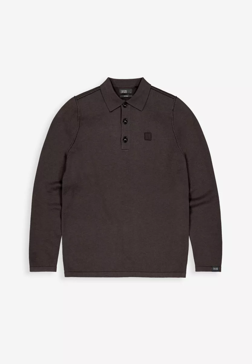 Butcher of blue | Polo lange mouw| Bruin | Clifden Polo 2 butcher of blue Butcher of blue | Polo lange mouw| Bruin | Clifden Polo