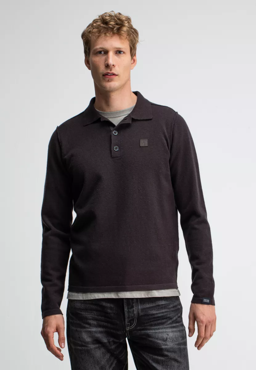 Butcher of blue | Polo lange mouw| Bruin | Clifden Polo 1 butcher of blue Butcher of blue | Polo lange mouw| Bruin | Clifden Polo