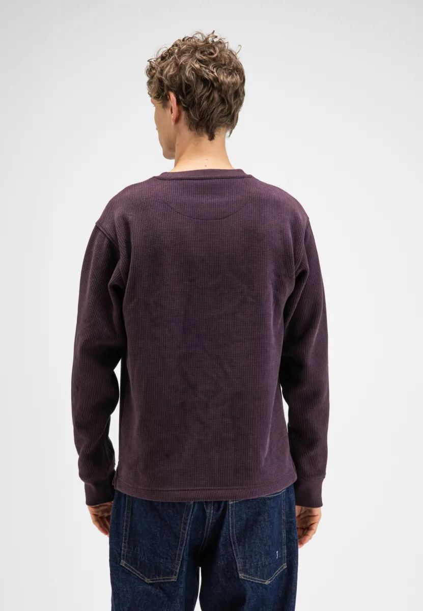 butcher of blue | Sweater | Rood/Paars | flux heavy waffle sweat 2 butcher of blue butcher of blue | Sweater | Rood/Paars | flux heavy waffle sweat