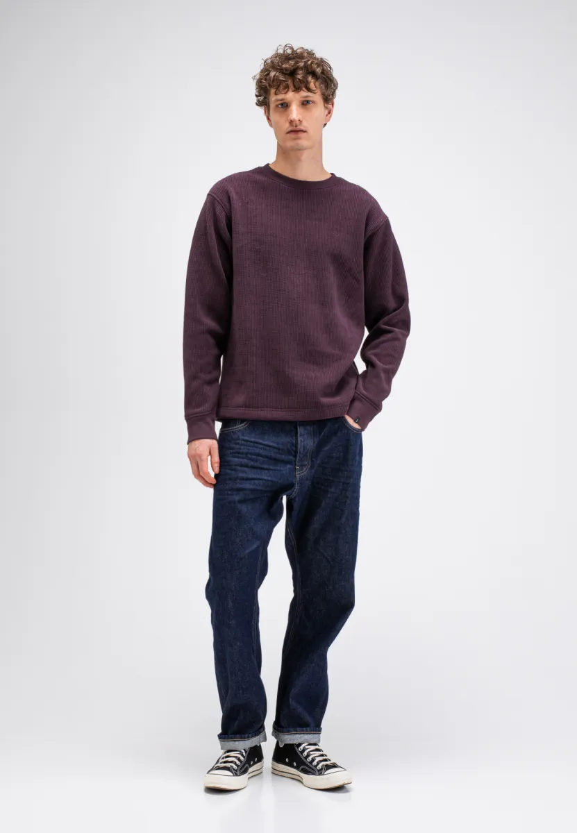 butcher of blue | Sweater | Rood/Paars | flux heavy waffle sweat 4 butcher of blue butcher of blue | Sweater | Rood/Paars | flux heavy waffle sweat