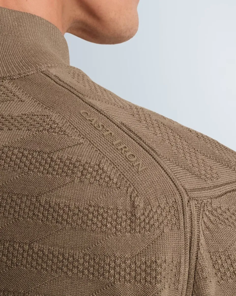 Cast Iron | Half Zip Collar | Bruin | CKW2609316 4 Cast Iron Cast Iron | Half Zip Collar | Bruin | CKW2609316