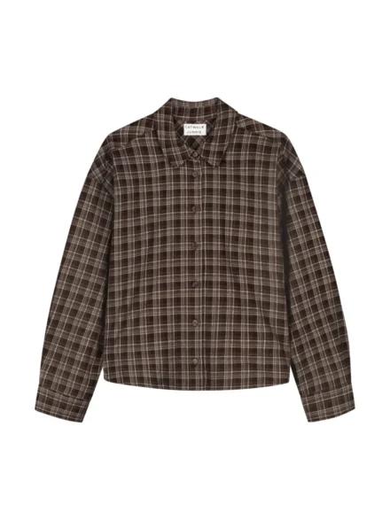 Catwalk Junkie Catwalk Junkie | Blouse ruitjes | Bruin | Check blouse