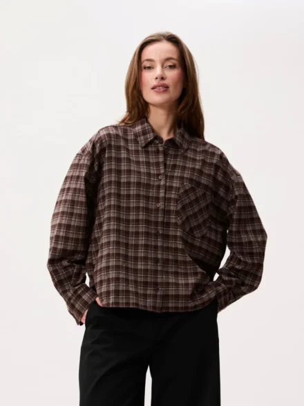 Catwalk Junkie Catwalk Junkie | Blouse ruitjes | Bruin | Check blouse