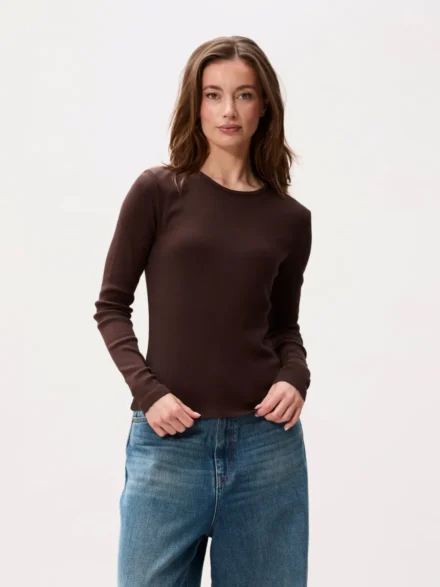 Catwalk Junkie Catwalk Junkie | Longsleeve | Bruin | Rib Long Sleeve