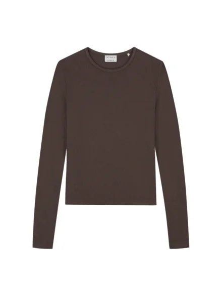 Catwalk Junkie Catwalk Junkie | Longsleeve | Bruin | Rib Long Sleeve