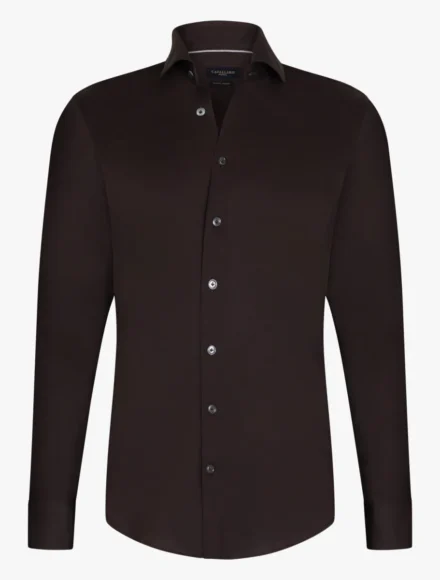 Cavallaro Cavallaro | Overhemd lange mouw | Bruin | Compattio | 110265001