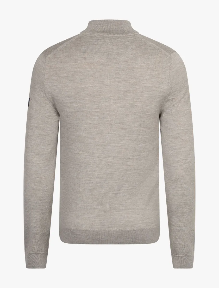 Cavallaro | Pullover | Beige | Merino Half Zip Pullover 2 Cavallaro Cavallaro | Pullover | Beige | Merino Half Zip Pullover