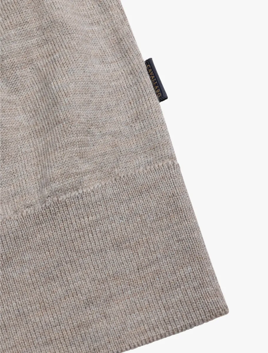 Cavallaro | Pullover | Beige | Merino Half Zip Pullover 3 Cavallaro Cavallaro | Pullover | Beige | Merino Half Zip Pullover