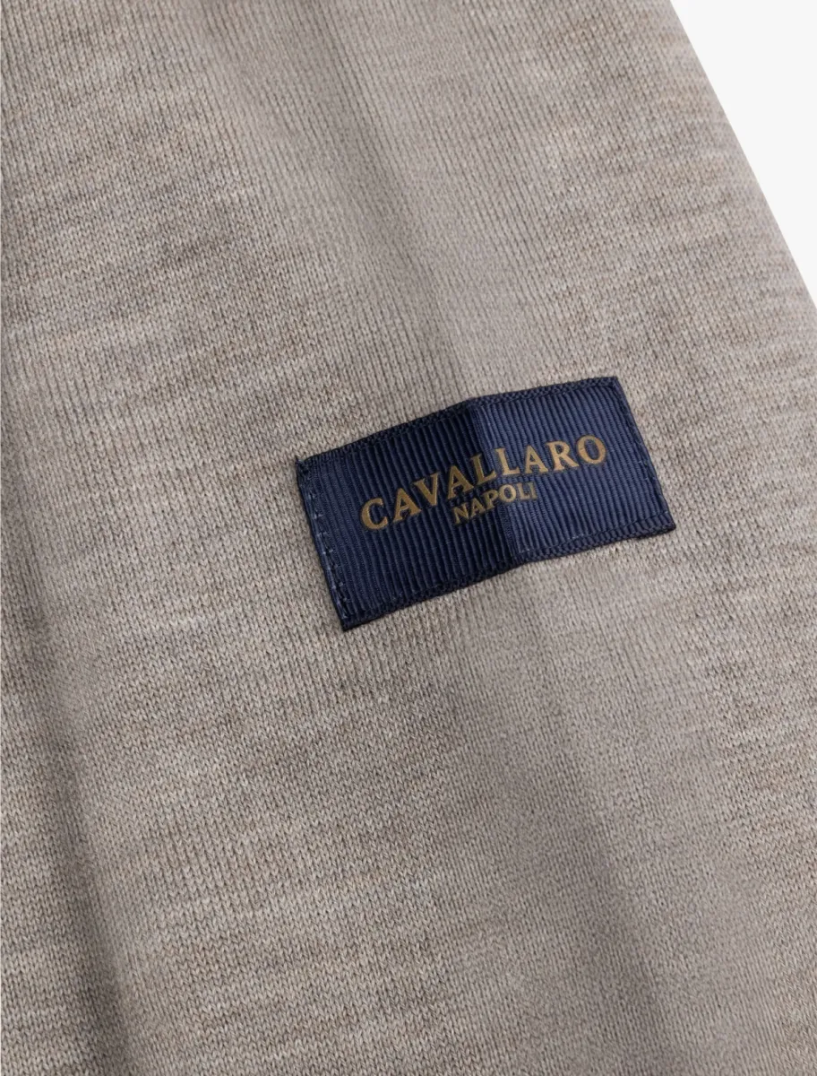 Cavallaro | Pullover | Beige | Merino Half Zip Pullover 6 Cavallaro Cavallaro | Pullover | Beige | Merino Half Zip Pullover