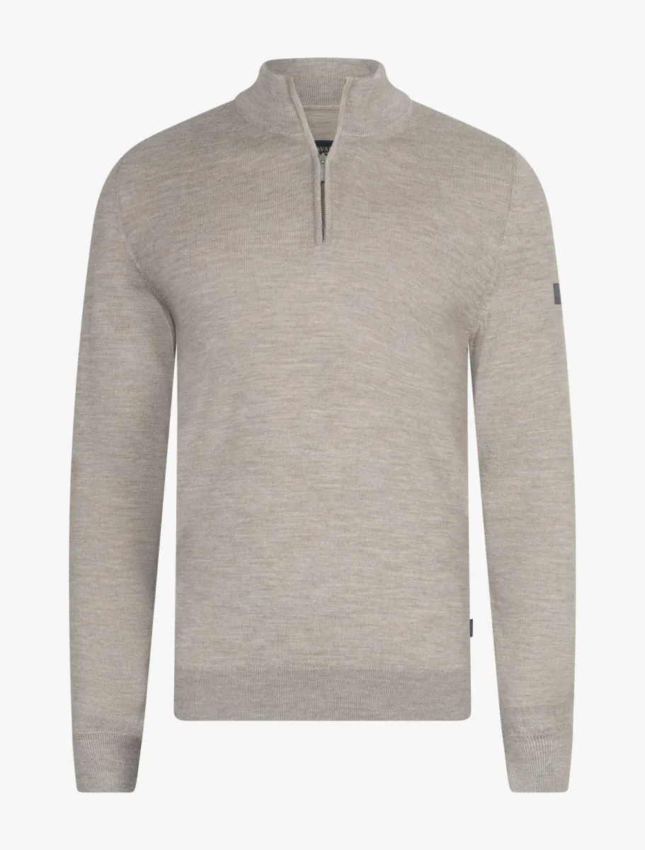Cavallaro | Pullover | Beige | Merino Half Zip Pullover 1 Cavallaro Cavallaro | Pullover | Beige | Merino Half Zip Pullover