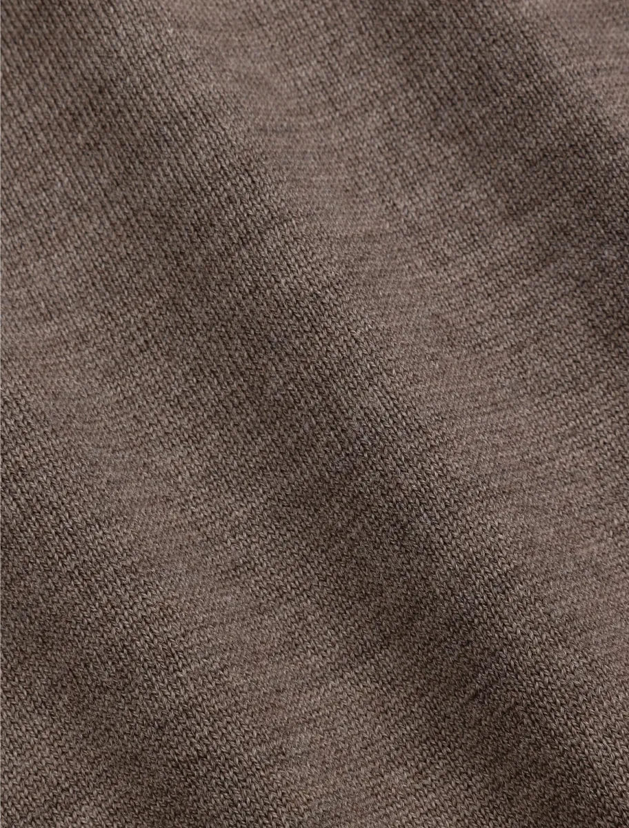 Cavallaro | Truien wol | Bruin | Merino Half Zip Pullover 5 Cavallaro Cavallaro | Truien wol | Bruin | Merino Half Zip Pullover