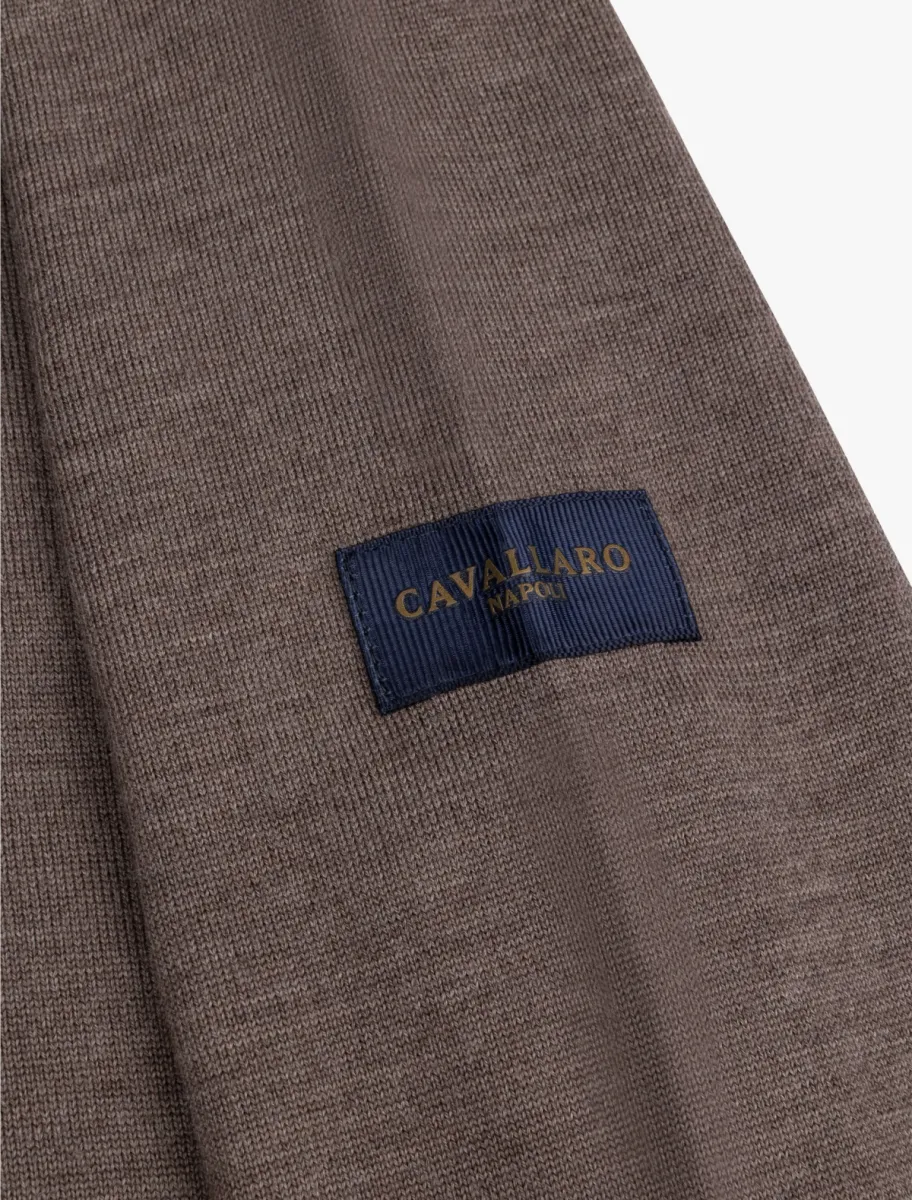 Cavallaro | Truien wol | Bruin | Merino Half Zip Pullover 6 Cavallaro Cavallaro | Truien wol | Bruin | Merino Half Zip Pullover