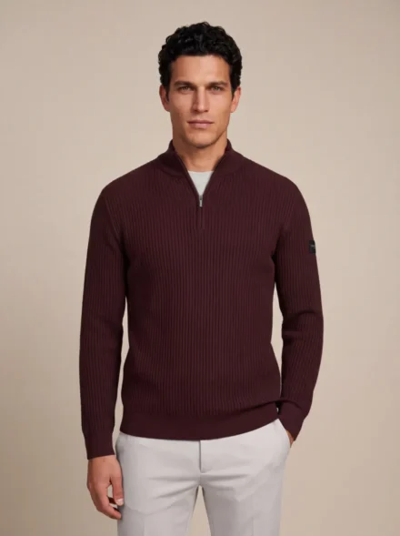 Cavallaro Cavallaro | Trui half zip | Tomuro | Rood | 118265016