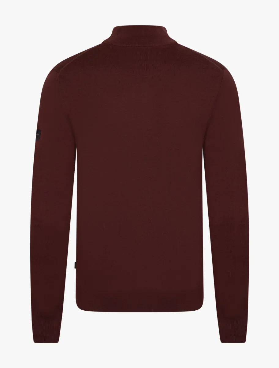 Cavallaro | Saronno Half Zip Trui | Rood | 118265051 2 Cavallaro Cavallaro | Saronno Half Zip Trui | Rood | 118265051