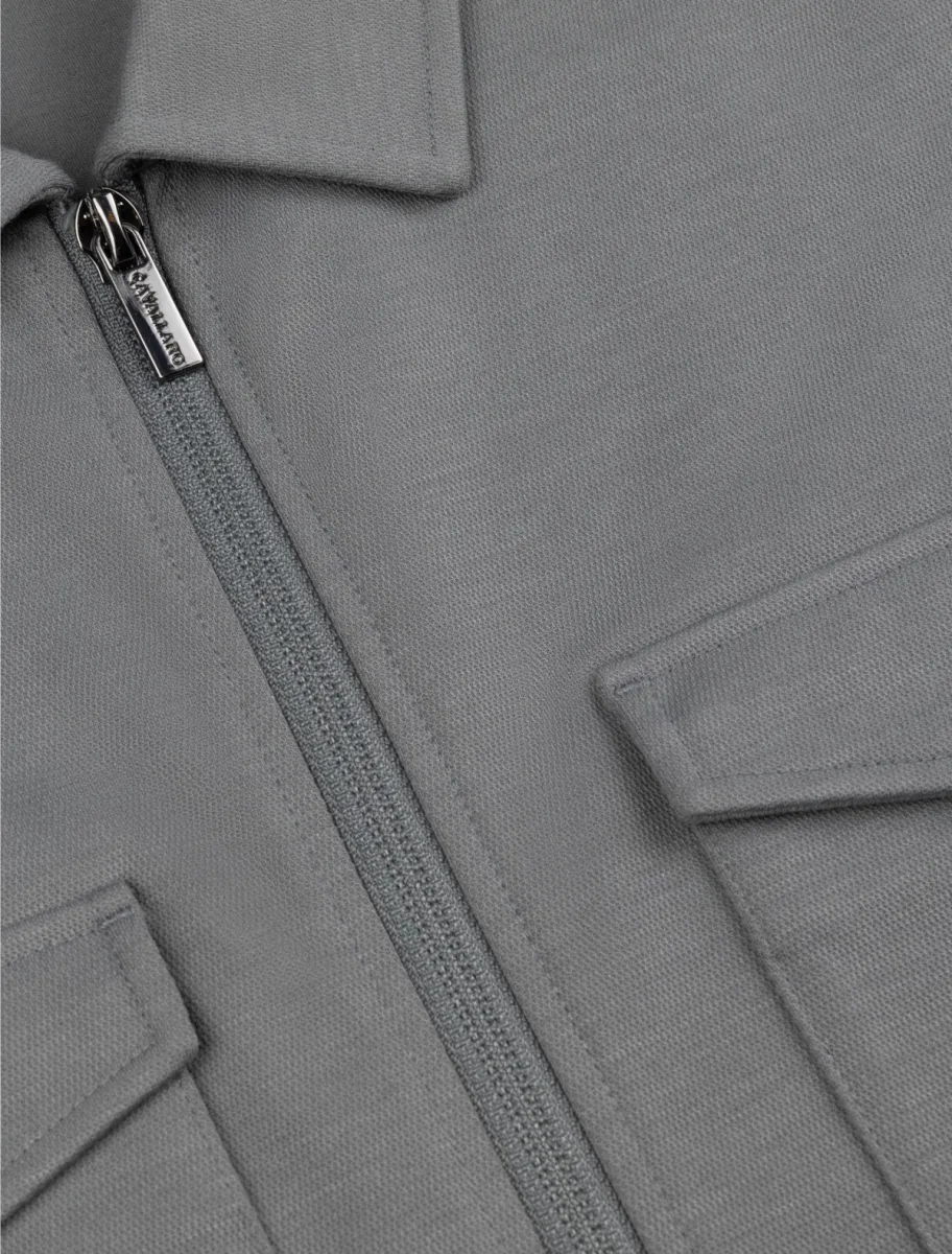 Cavallaro | Overshirt | Grijs | Zeradino overshirt 3 Cavallaro Cavallaro | Overshirt | Grijs | Zeradino overshirt