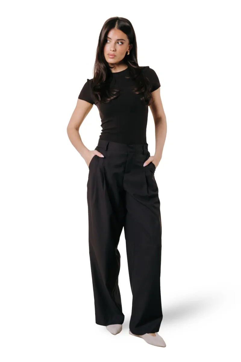 Colourful Rebel | Pant. wijd | Bruin | Maggy Tailored Pants 1 Colourful Rebel Colourful Rebel | Pant. wijd | Bruin | Maggy Tailored Pants