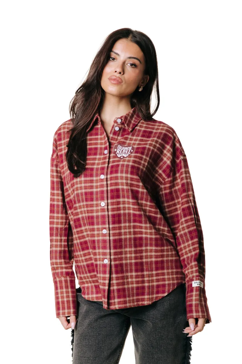 Colourful Rebel | Blouse | Rood | Talia checked blouse 1 Colourful Rebel Colourful Rebel | Blouse | Rood | Talia checked blouse