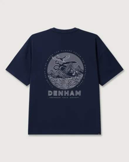 Denham Denham | T-shirt | Blauw | lines ss tee
