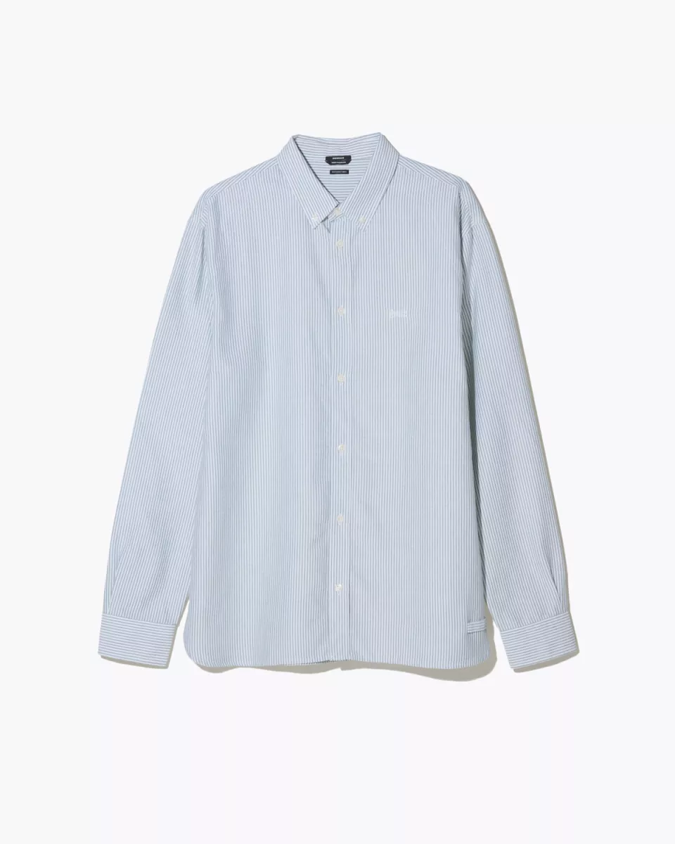 Denham | Overhemd katoen | Groen | scissor button down shirt 1 Denham Denham | Overhemd katoen | Groen | scissor button down shirt