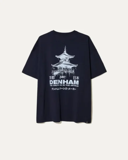 Denham Denham | T-shirt | Blauw | Waine grpahic tee lwj