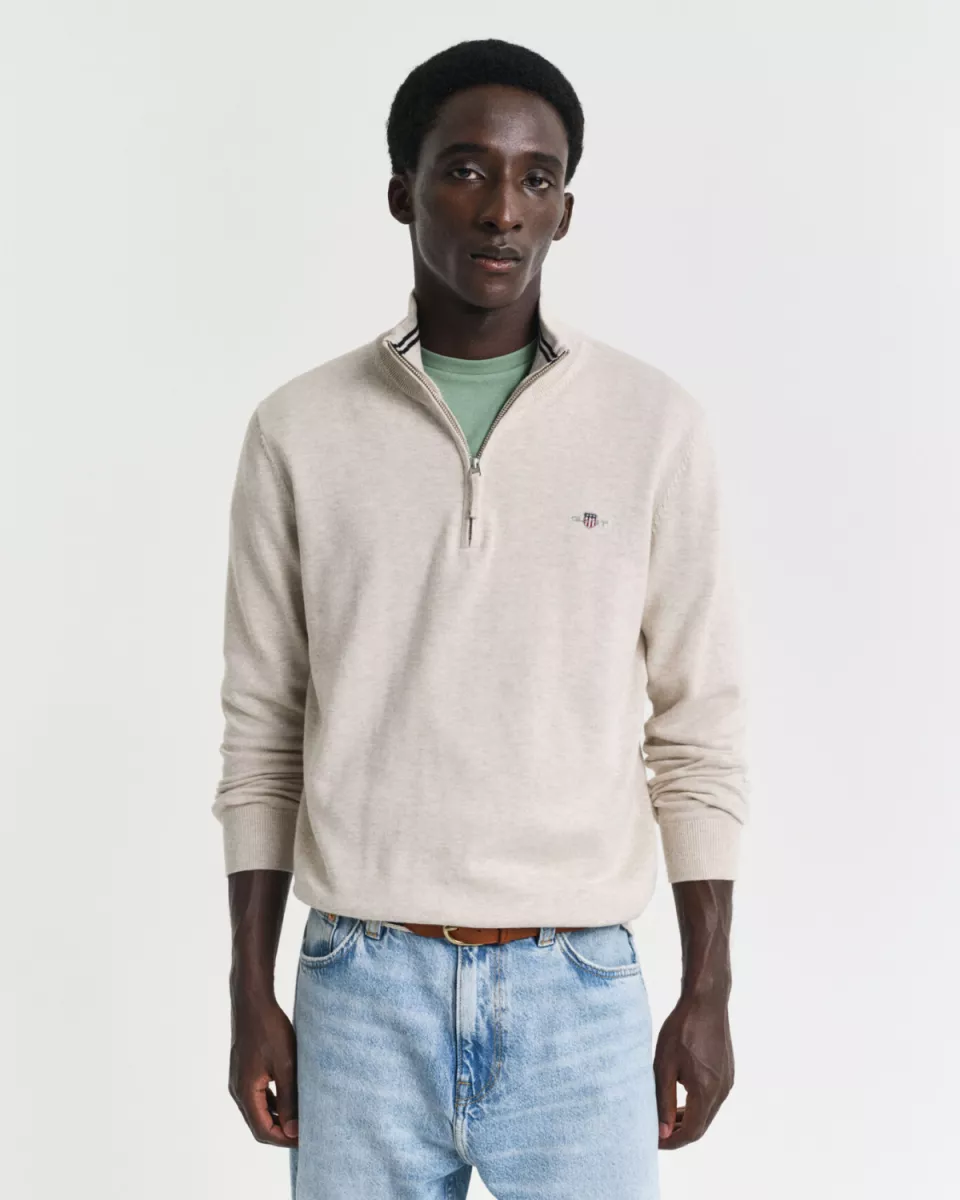 Half Zip trui | Lichtbeige 2 GANT Half Zip trui | Lichtbeige
