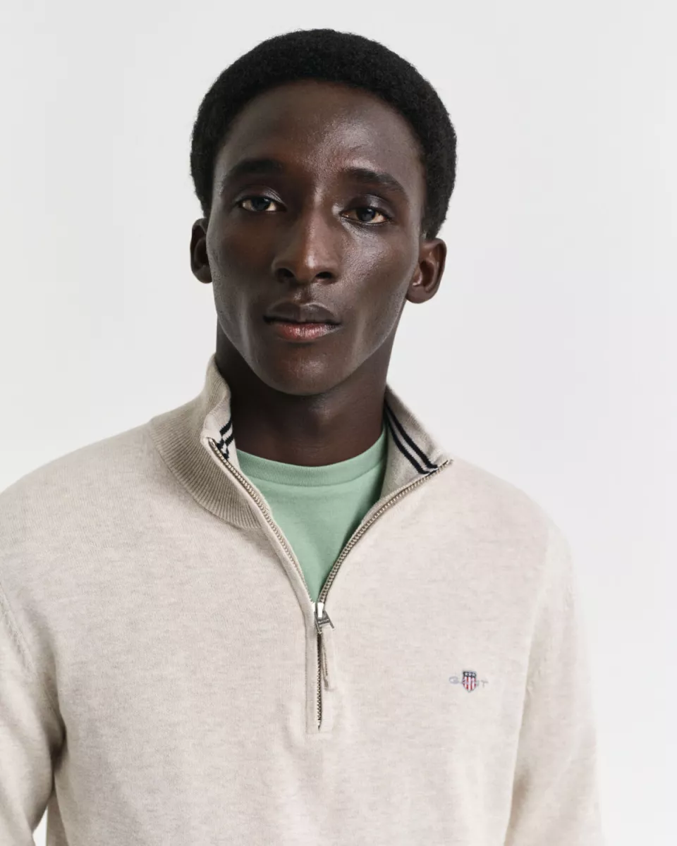 Half Zip trui | Lichtbeige 4 GANT Half Zip trui | Lichtbeige