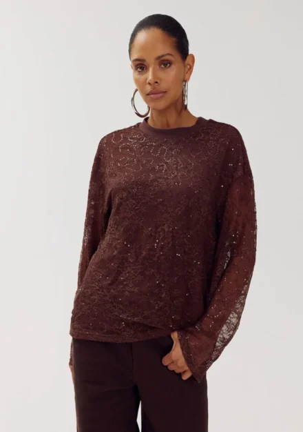 Harper and Yve Harper and Yve | Longsleeve | Bruin | Elena-LS