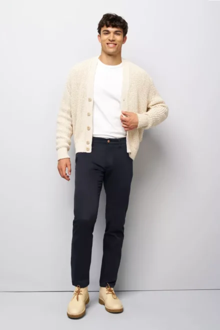 Meijer Meijer | Chino | Jersey look | Blauw | 6502 - Move