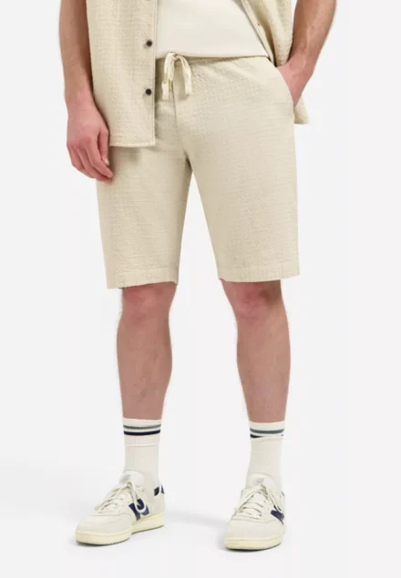 No Excess No Excess | Short | Lichtbeige | Short Chino Jacquard