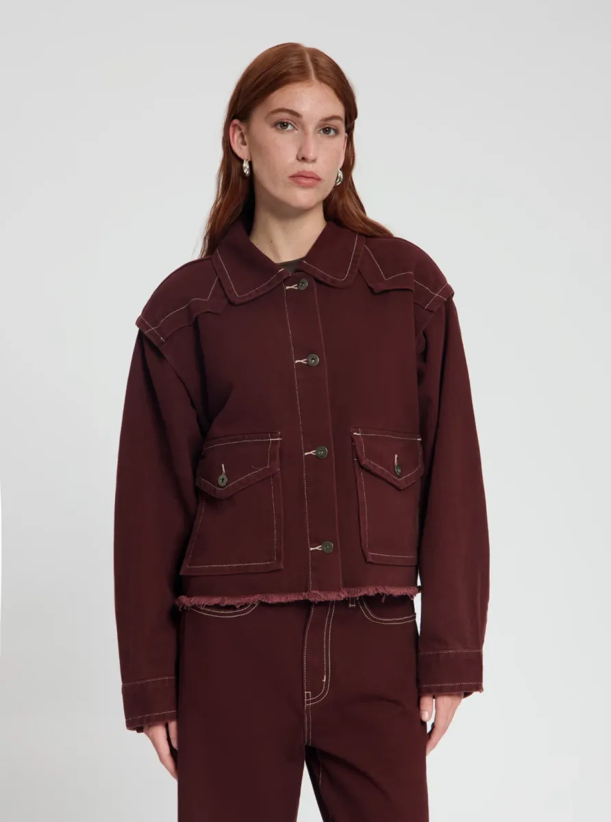 Nous Sommes | Jas kort | Bordo | Ancy denim jacket 6 Nous Sommes Nous Sommes | Jas kort | Bordo | Ancy denim jacket