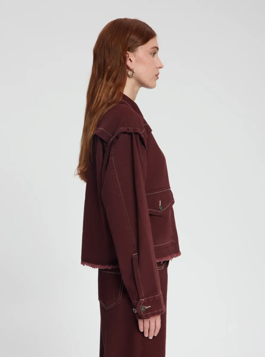 Nous Sommes | Jas kort | Bordo | Ancy denim jacket 7 Nous Sommes Nous Sommes | Jas kort | Bordo | Ancy denim jacket