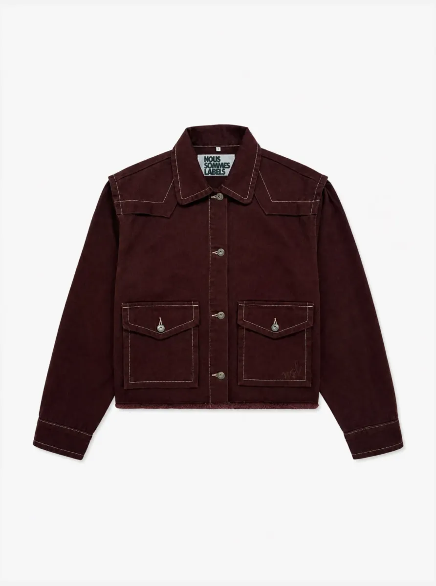 Nous Sommes | Jas kort | Bordo | Ancy denim jacket 1 Nous Sommes Nous Sommes | Jas kort | Bordo | Ancy denim jacket